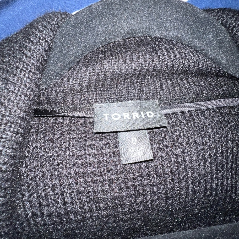 Torrid Black Button-Up Blazer Sweater - Picture 3 of 3